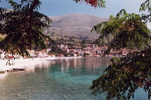 Agia Efimia, fishing harbour and beach, Kefalonia, Greece
