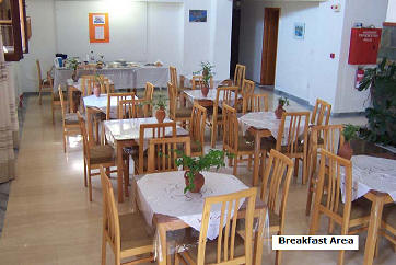 Hotel Moustakis, buffet breakfast area, Agia Efimia, Kefalonia, Greece